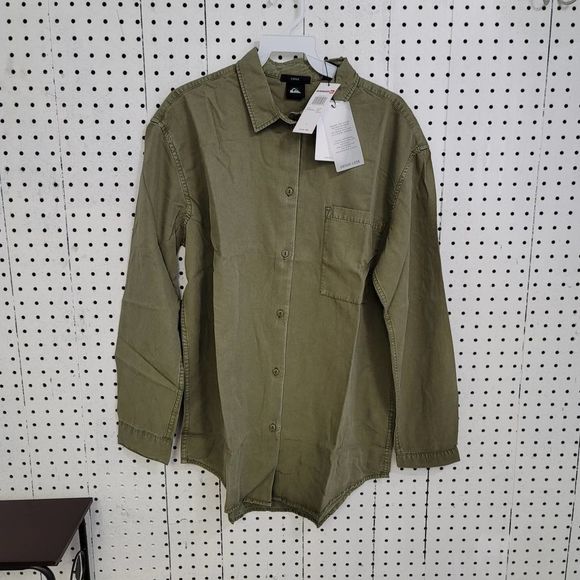 Quicksilver Other - Quicksilver Luxury Dress Shirt Army Green Large NWT